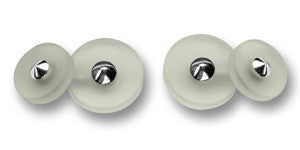 Villa Frosted Rock Crystal Cuff Links