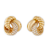 18ct yellow gold and diamond earrings