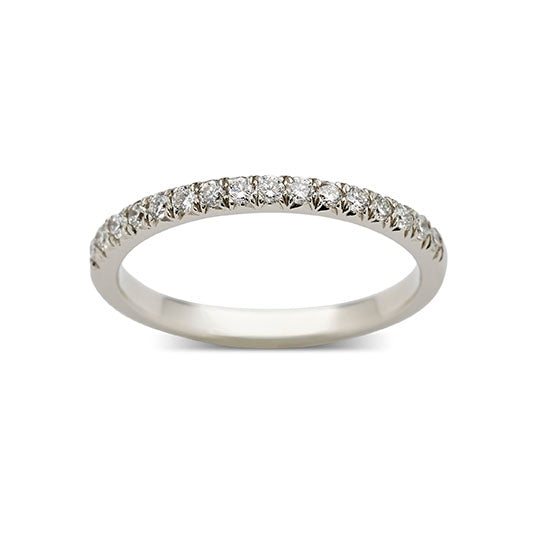 Brilliant cut diamond half eternity ring