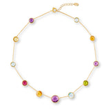 Jaipur 18ct yellow gold and multi gemstone necklace by Marco Bicego
