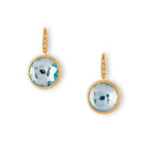 Jaipur 18ct yellow gold, blue topaz and diamond drop earrings by Marco Bicego