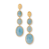 Siviglia 18ct yellow gold and aquamarine drop earrings by Marco Bicego
