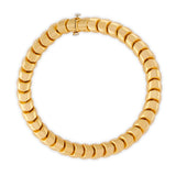 18ct yellow gold snake link necklace and bracelet