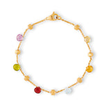 Paradise 18ct yellow gold and multi gemstone bracelet by Marco Bicego