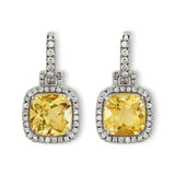 Carnival citrine & diamond earrings by Nigel Milne