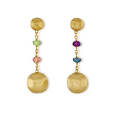 Africa Gemstone 18ct yellow gold and multi gemstone earrings by Marco Bicego