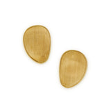 Lunaria 18ct yellow gold large single leaf earrings by Marco Bicego