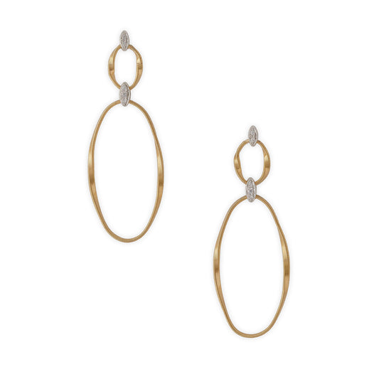 Marrakech Onde 18ct yellow gold and diamond earrings by Marco Bicego