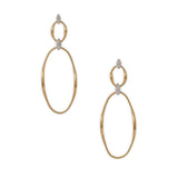 Marrakech Onde 18ct yellow gold and diamond earrings by Marco Bicego