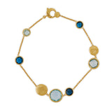 Jaipur 18ct yellow gold and blue topaz bracelet by Marco Bicego