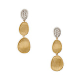 Lunaria Mini pave diamond and 18ct yellow gold earrings by Marco Bicego