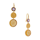 Jaipur 18ct yellow gold, citrine and amethyst earrings by Marco Bicego