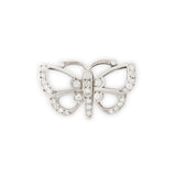 18ct white gold and diamond butterfly brooch by Nigel Milne