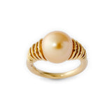 18ct yellow gold and 11.5mm golden pearl ring