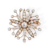 Edwardian diamond flowerhead brooch/pendant