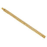 15ct yellow gold brick link bracelet