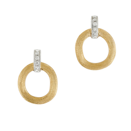 Jaipur Link 18ct yellow gold and diamond earrings by Marco Bicego