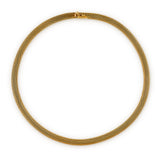 18ct yellow gold woven herringbone link collar